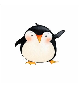 Sevimli Penguen Sticker Duvar Sticker 30x25 CM