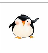Sevimli Penguen Sticker Duvar Sticker 30x25 CM