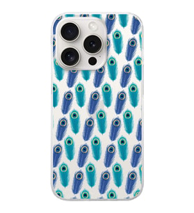 PrintiFy Apple  iPhone 15 Pro ile Uyumlu 1mm Slim Fit Nazar Boncuğu 4 Baskılı Şeffaf  Kılıf