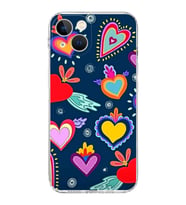 PrintiFy iPhone 13 ile Uyumlu Retro Color 3  Kamera Korumalı Şeffaf  Kılıf