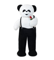Pandamke 110 Cm Sevimli Tulumlu Peluş Panda (Siyah)