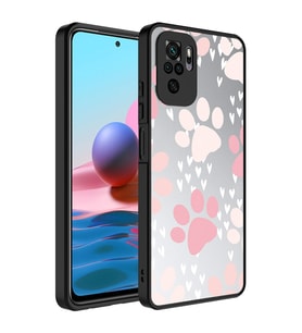Xiaomi Redmi Note 10 Kılıf Aynalı Desenli Kamera Korumalı Parlak Zore Mirror Kılıf Pati