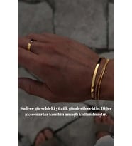 14 K Gold Kaplama 925 Ayar Gümüş Ayarlanabilir 4 Mm Yüzük