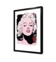 Soyut Marliyn Monroe Çerçeveli Cam Tablo