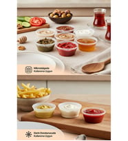GOLCIA Mini 60 ml Mikrodalgaya ve Derin Dondurucuya Uygun Yıkanabilir 10'lu Saklama Kabı Seti