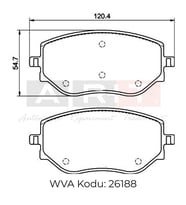 ÖN BALATA RENAULT CLİO V 1.0 (19-) 16' 17' NİSSAN MİCRA V (K14) (18-)