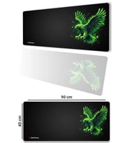 SonicTouch UltraGrand Siyah Neon Yeşili Kartal Dikişsiz Xxl Gaming Oyuncu Klavye Mouse Pad 40x90Cm