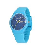 Polo Air Unisex Silikon Kordon Gün Ay Takvimli Kol Saati PL-1462B (Mavi)