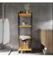 Şiraz 4 Katlı Dekoratif Banyo Rafları,Havlu Düzenleyici, Banyo,Spa Rafları