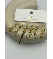 Vip 6'lı Gold Küpe - 25-vip177