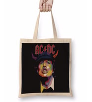 Banda Ac Dc Rock Müzik Grubu Bez Çanta Uzun Saplı