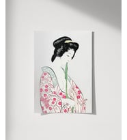 Çerçevesiz Poster Kimono ve İncelik (Çok Renkli)