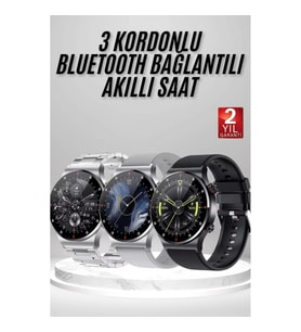 Mey İthalat® Akıllı Saat Amoled Ekran Bluetooth Bağlantılı Sesli Görüşme Nabız Ölçer