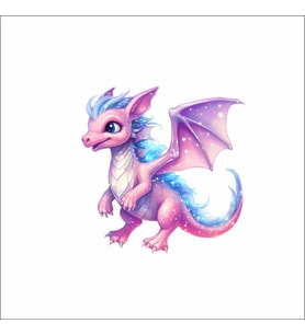 Sevimli Ejder Sticker Duvar Sticker 30x25 CM