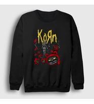 Presmono Unisex Siyah Forest Korn Sweatshirt 92023tt