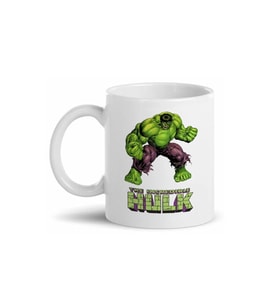 Hulk Baskılı Beyaz Kupa Bardak D04