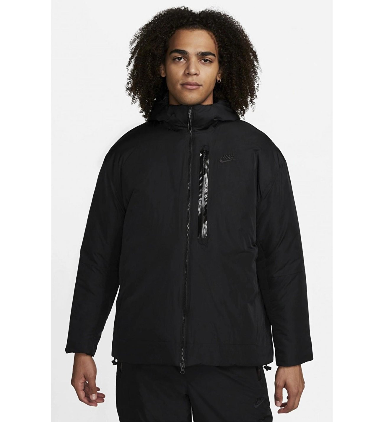 Nike Sportswear Therma-Fit Woven Tech+ Insulated Full-Zip Hoodie