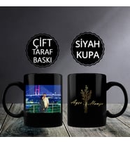 Kişiye Özel Siyah Kupa Fotoğraf ve İsimli