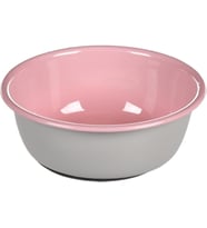 Fl Nell Boyalı Çelik Mama Kabı, Antıslıp, Gri-Pembe, 250Ml