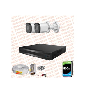 Provzen Rivo Dahua 2 Kameralı Full HD Güvenlik Kamerası 500GB