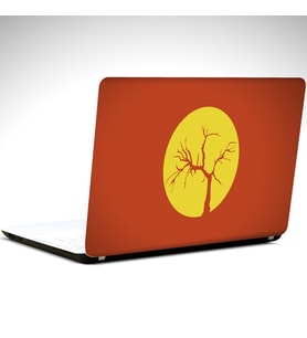 Ağaç ve Güneş Laptop Sticker 15.6 inch (38X27CM)