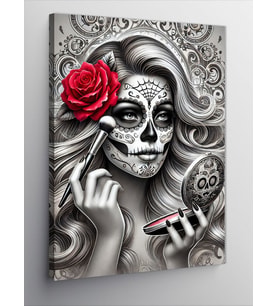 Kanvas Tablo La Catrina Kadın Portresi