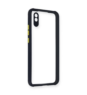 Xiaomi Redmi 9a Kılıf Miami Şeffaf Silikon - Lacivert