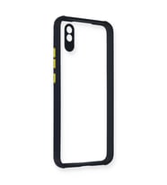 Xiaomi Redmi 9a Kılıf Miami Şeffaf Silikon - Lacivert
