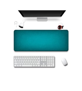 SonicTouch Klavye Mousepad 40x90cm Dikişsiz Pürüzsüz Sıvı Geçirmez Kaymaz Taban Yeşil Aura