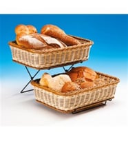 2 KATLI TELLİ STANDLI HASIR SEPET