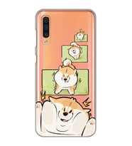 Samsung Galaxy A70 Uyumlu Sevimli Köpek Tasarımlı Şeffaf Telefon Kılıfı