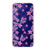 Huawei Honor 8a  Kamera korumalı Kapak Floral Pembe Tasarımlı  Şeffaf Kılıf
