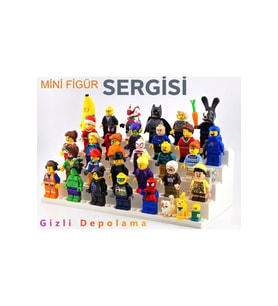 ART3 COLLECTION Mini Figür Standı - Gizli Bölmeli Çok Amaçlı Düzenleyici ve Sergileme Kutusu - 5 Katlı Beyaz