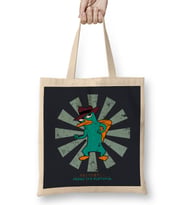 Perry The Platypus Retro Japanese Bez Çanta Uzun Saplı