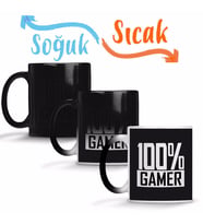 %100 Gamer Atari Oyun Sihirli Kupa Bardak Porselen