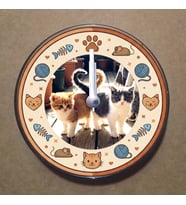 Kişiye Özel Magnet Saat Buzdolabı Saati Duvar Saati 11,5cm MS5006