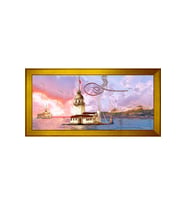 Manzara Temalı Kanvas Tablo 50 x 70 cm Gold Çerçeve