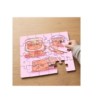 Kawaii Kedileri Tasarımlı 24 Parça Ahşap Çocuk Puzzle MPK0698