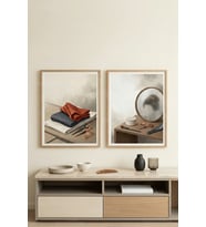 Dingin Anlar ve Kişisel Bakım Ritüelleri 2’li Ahşap Çerçeveli Tablo Seti