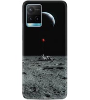 Vivo Y21s Kılıf Silikon Desen Astronoot Red Baloon 1608