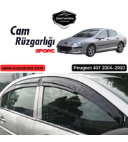 Peugeot 407 2004-2010 Uyumlu Mugen Cam Rüzgarlığı Seti Piano Black 4'lü İthal