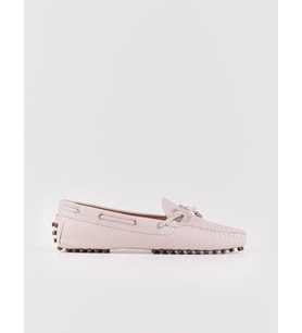 Hakiki Deri Pudra Kadın Loafer