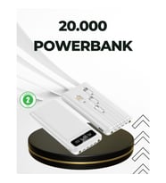 Mey İthalat® 20.000mAh Taşınabilir Powerbank PD Teknolojili Çift USB Çıkışlı