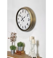 Eskitme Standart 40 Cm Metal Klasik Duvar Saati