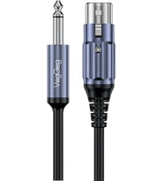 6.35mm to XLR Dişi Mikrofon Kablosu Hi-Fi Ses Kalitesi OFC Bakır Enstrüman Ses Kablosu 2 Metre