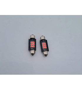 39mm 6 Led Sofit Ampul Kırmızı  Plaka Bagaj Tavan Aydınlatma (Beyaz)