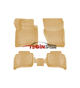 Volkswagen Touareg 2021 3D Havuzlu Paspas Bej (Çok Renkli)