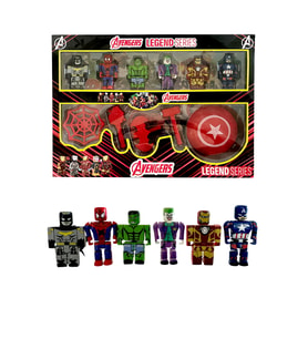 Roblox Örümcek Adam Hulk Kaptan Amerika Joker İron Man Seti (Kırmızı)