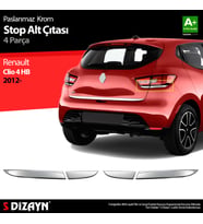 Renault Clio 4 HB Krom Stop Alt Çıtası 4 Prç 2012-2019