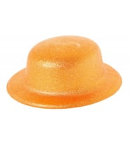 Mey İthalat® Turuncu Renk Simli Melon Yuvarlak Parti Şapkası 24x26 cm